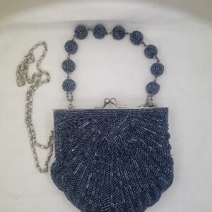 Beaded Evening Bag Gunmetal Color